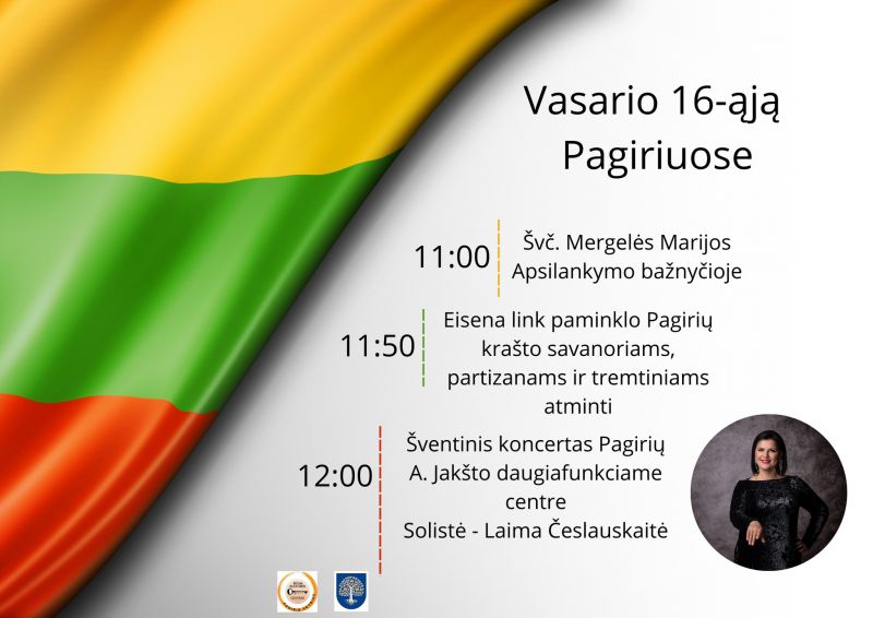 Lietuvos valstybės atkūrimo dienos minėjimas Pagirių skyriuje @ Pagirių Adomo Jakšto daugiafunkcis centras (Pagirių skyrius)