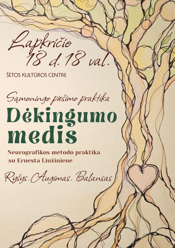 Neurografikos edukacija „Dėkingumo medis“